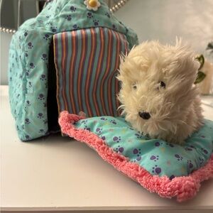 American Girl Pet Set with Blue and Pink Accessories